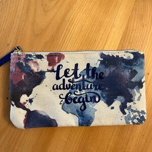 Canvas Travel Pouch - 'Let the Adventure Begin'